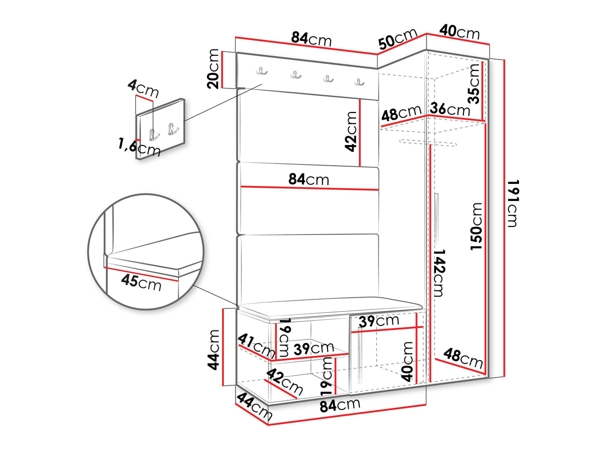 Prieškambario komplektas 597333