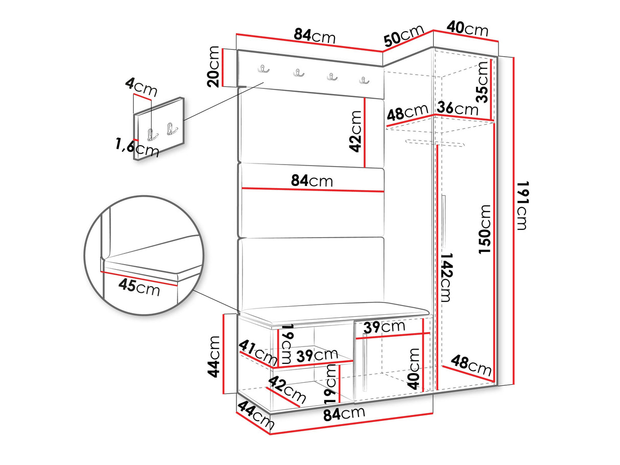 Prieškambario komplektas 597333