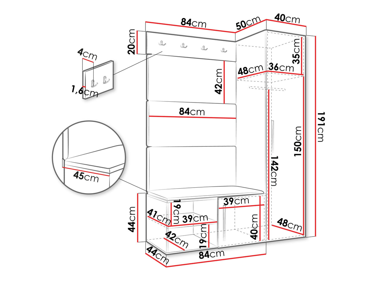 Prieškambario komplektas 597333