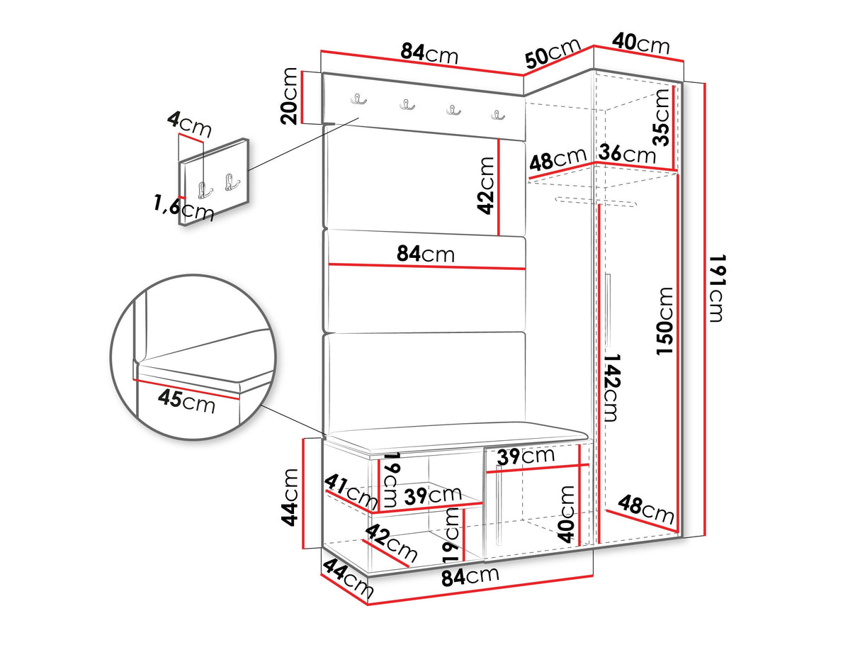 Prieškambario komplektas 597333
