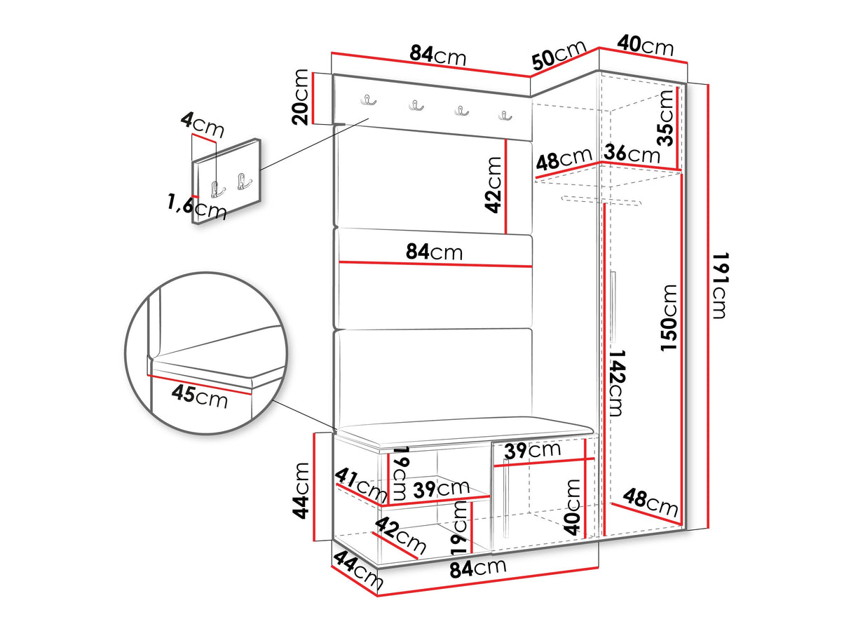 Prieškambario komplektas 597333