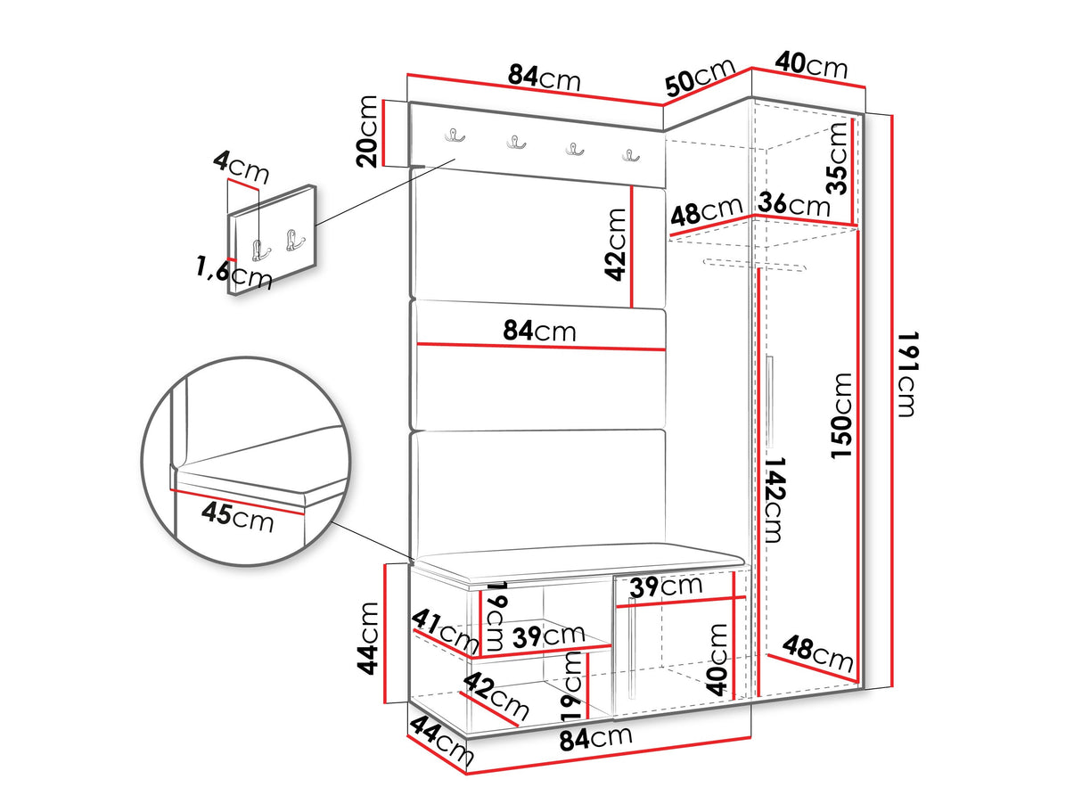 Prieškambario komplektas 597333
