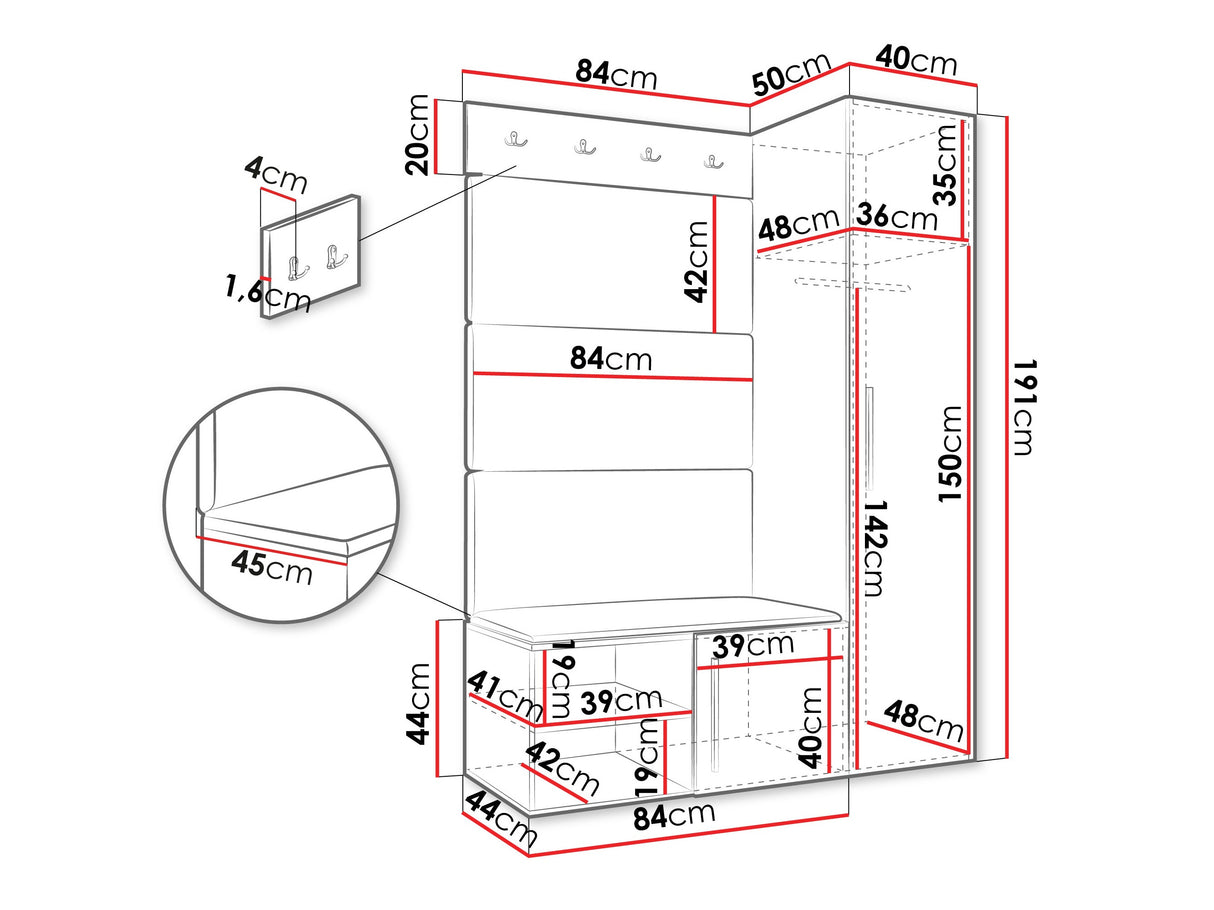 Prieškambario komplektas 597333
