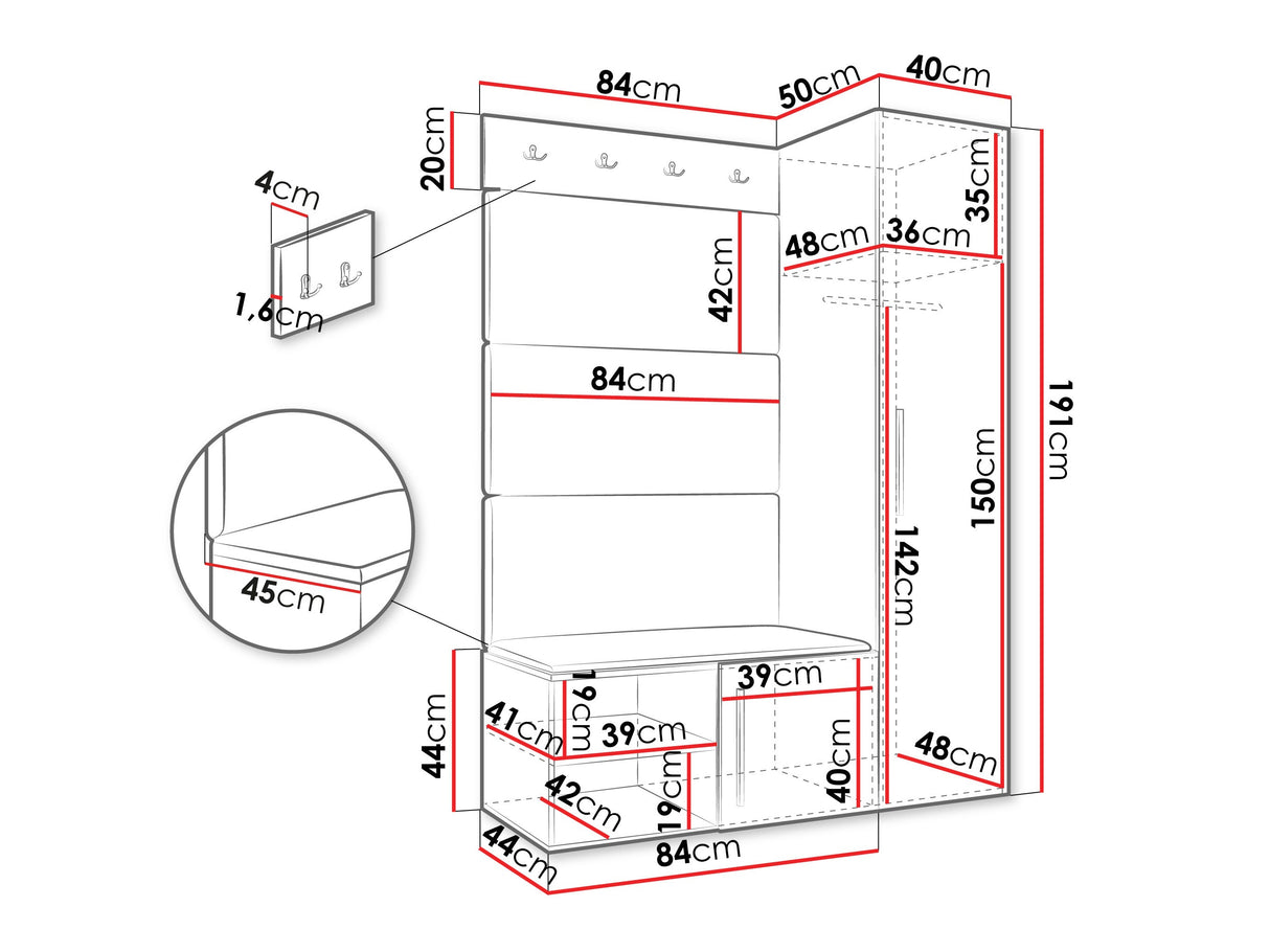 Prieškambario komplektas 597333