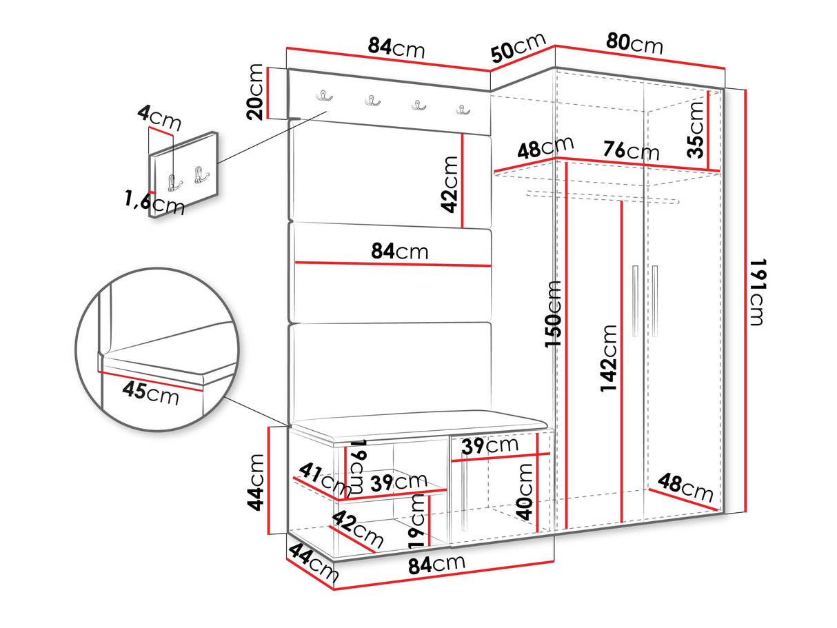 Prieškambario komplektas 597398
