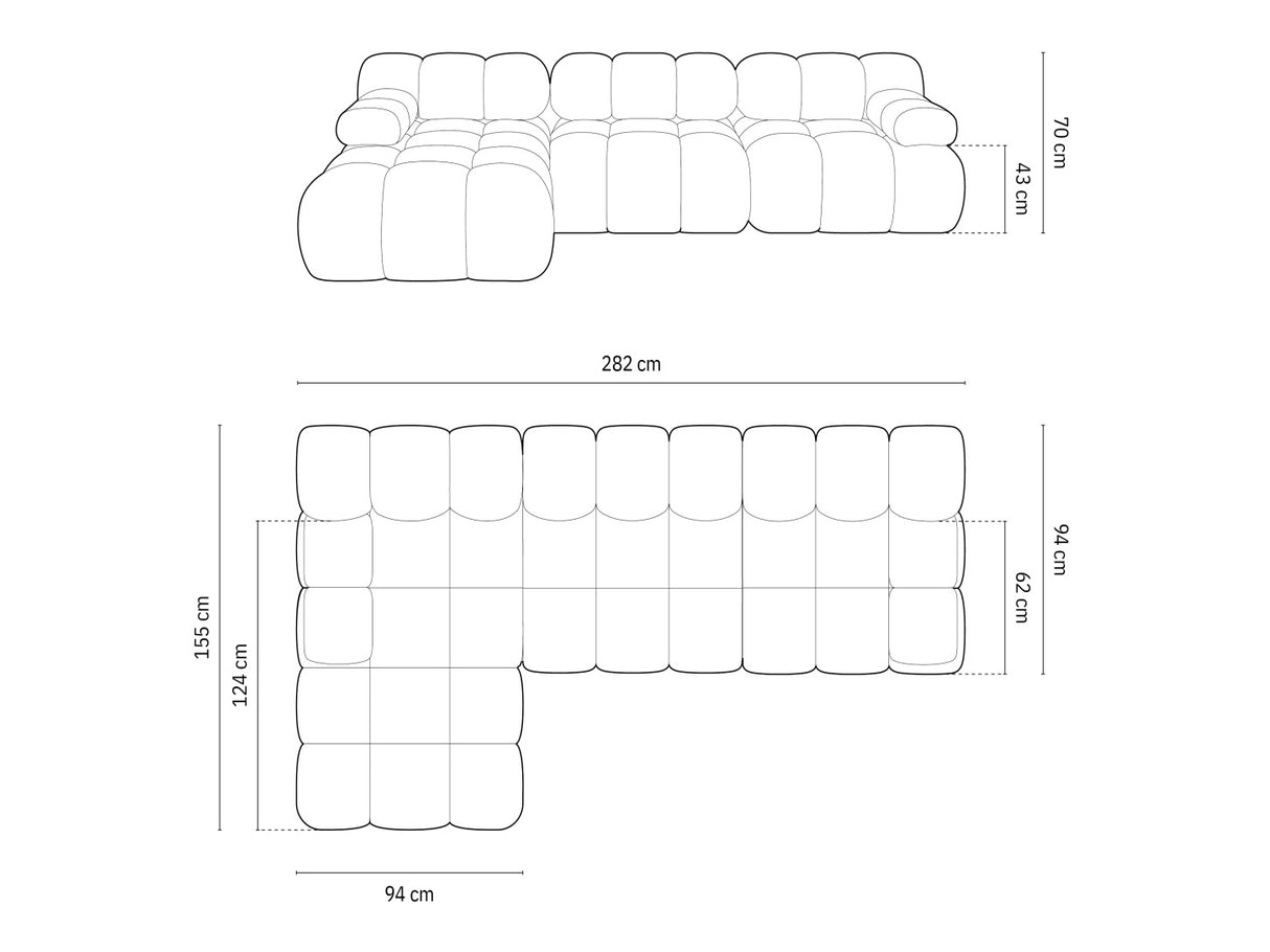 Modulinis minkštas kampas 598801
