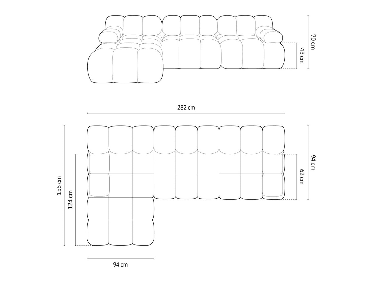 Modulinis minkštas kampas 598801