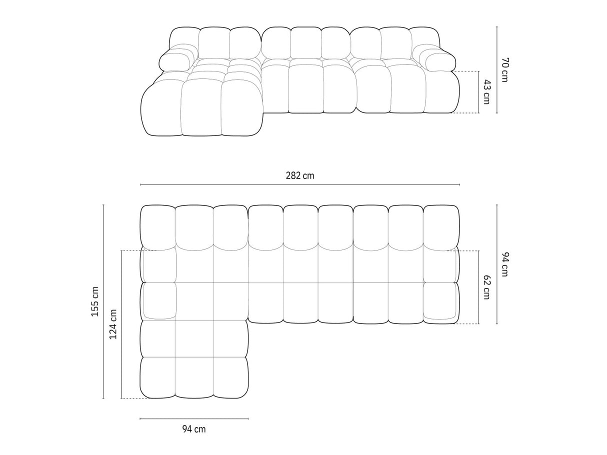 Modulinis minkštas kampas 598801