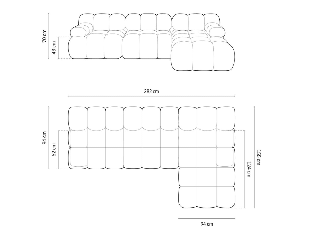 Modulinis minkštas kampas 598801
