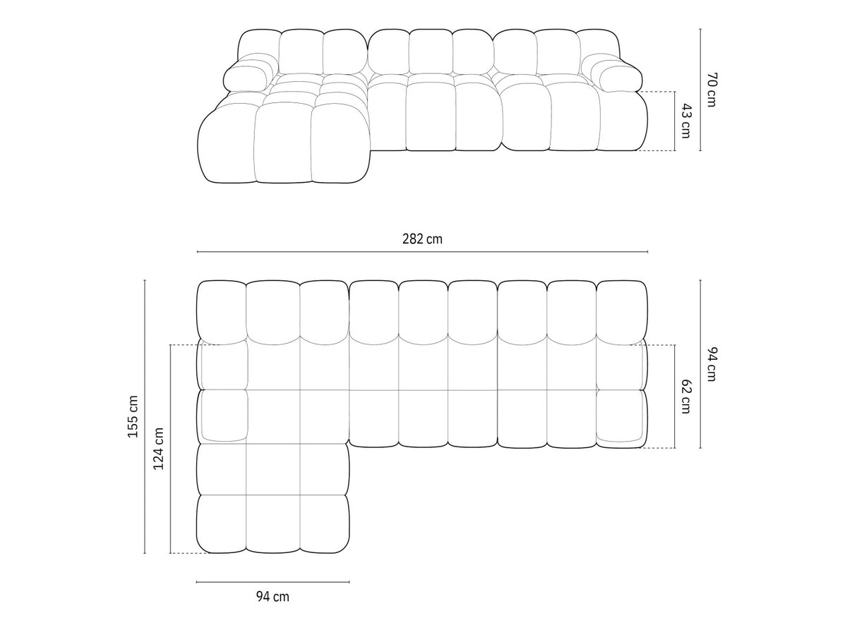 Modulinis minkštas kampas 598801