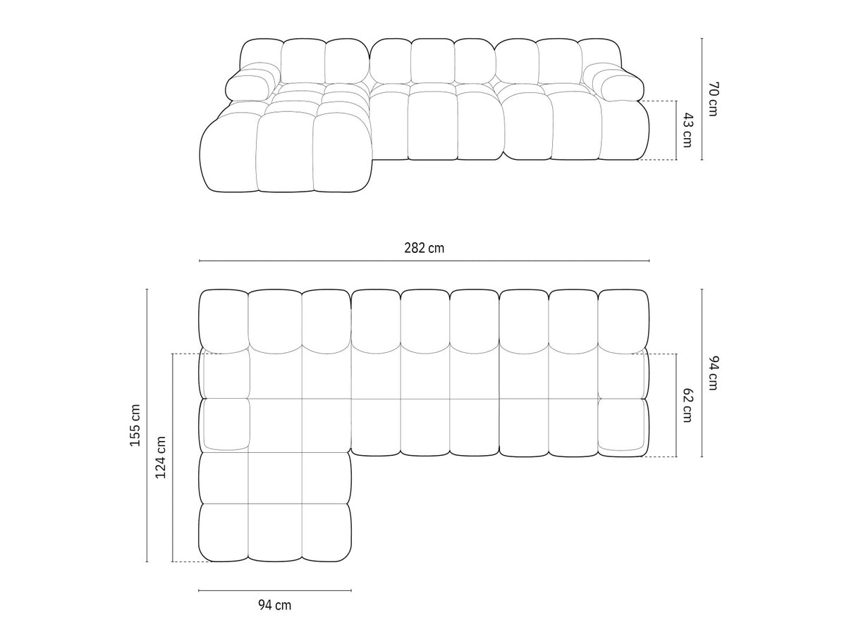 Modulinis minkštas kampas 598801
