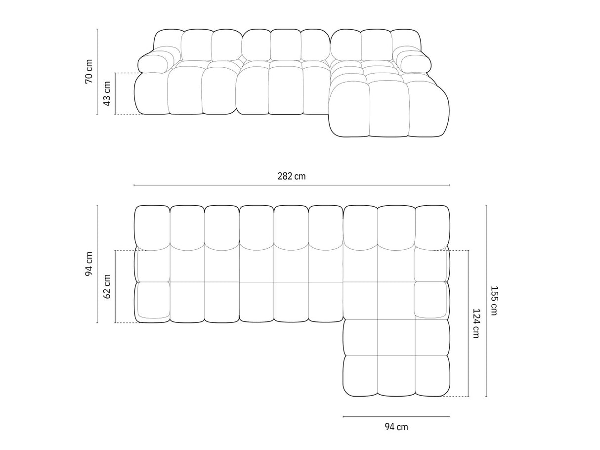 Modulinis minkštas kampas 598801