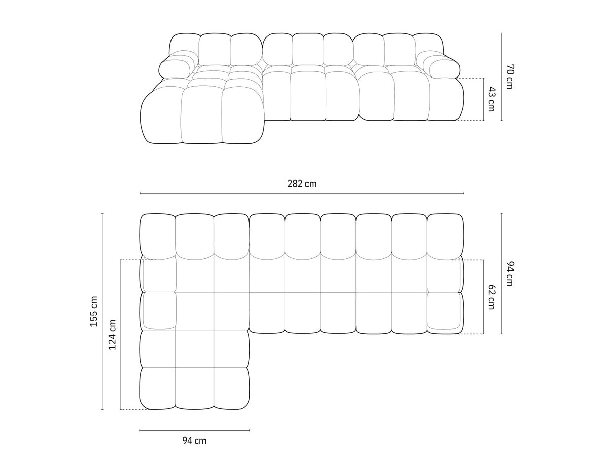 Modulinis minkštas kampas 598801
