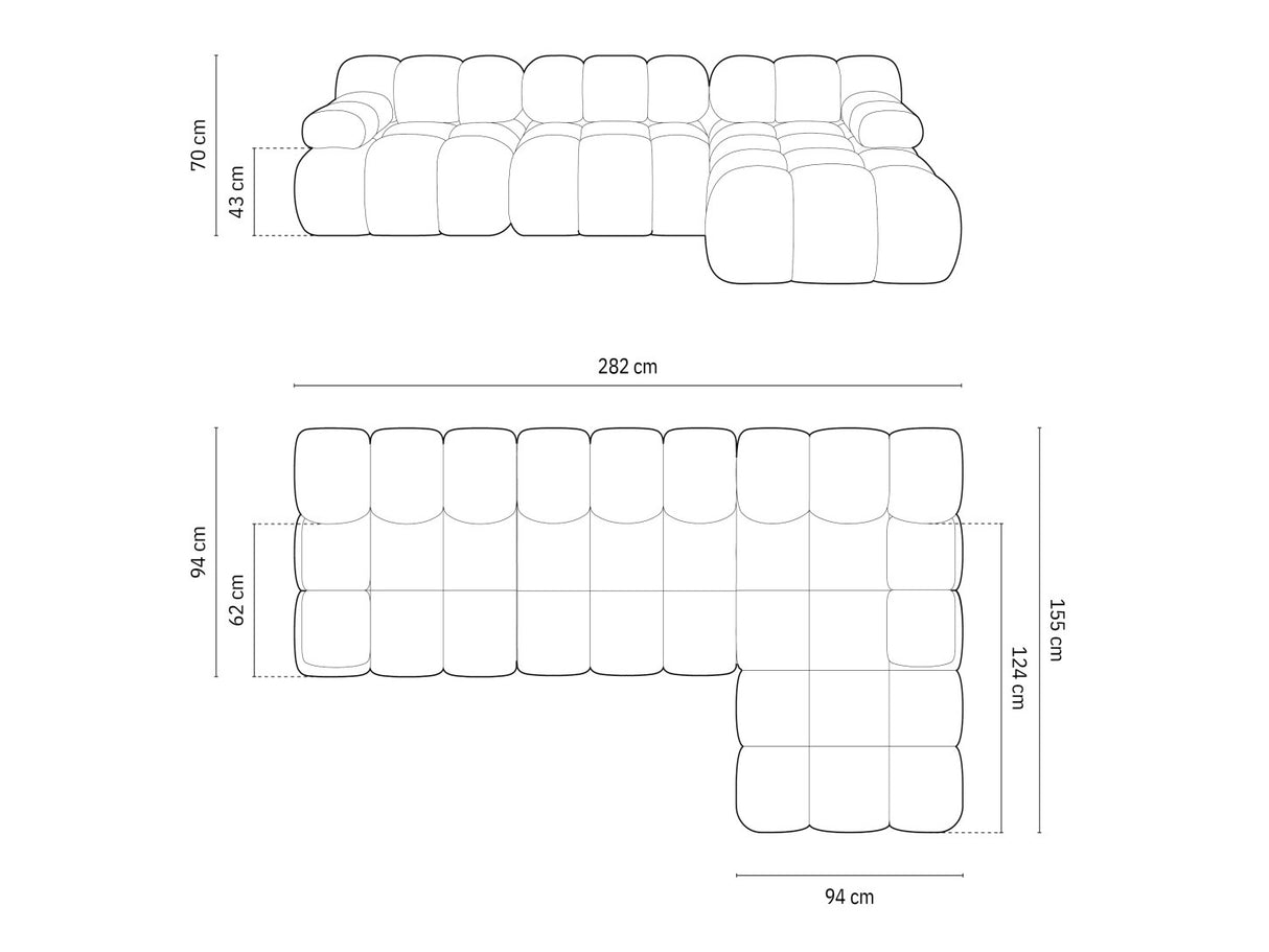 Modulinis minkštas kampas 598801
