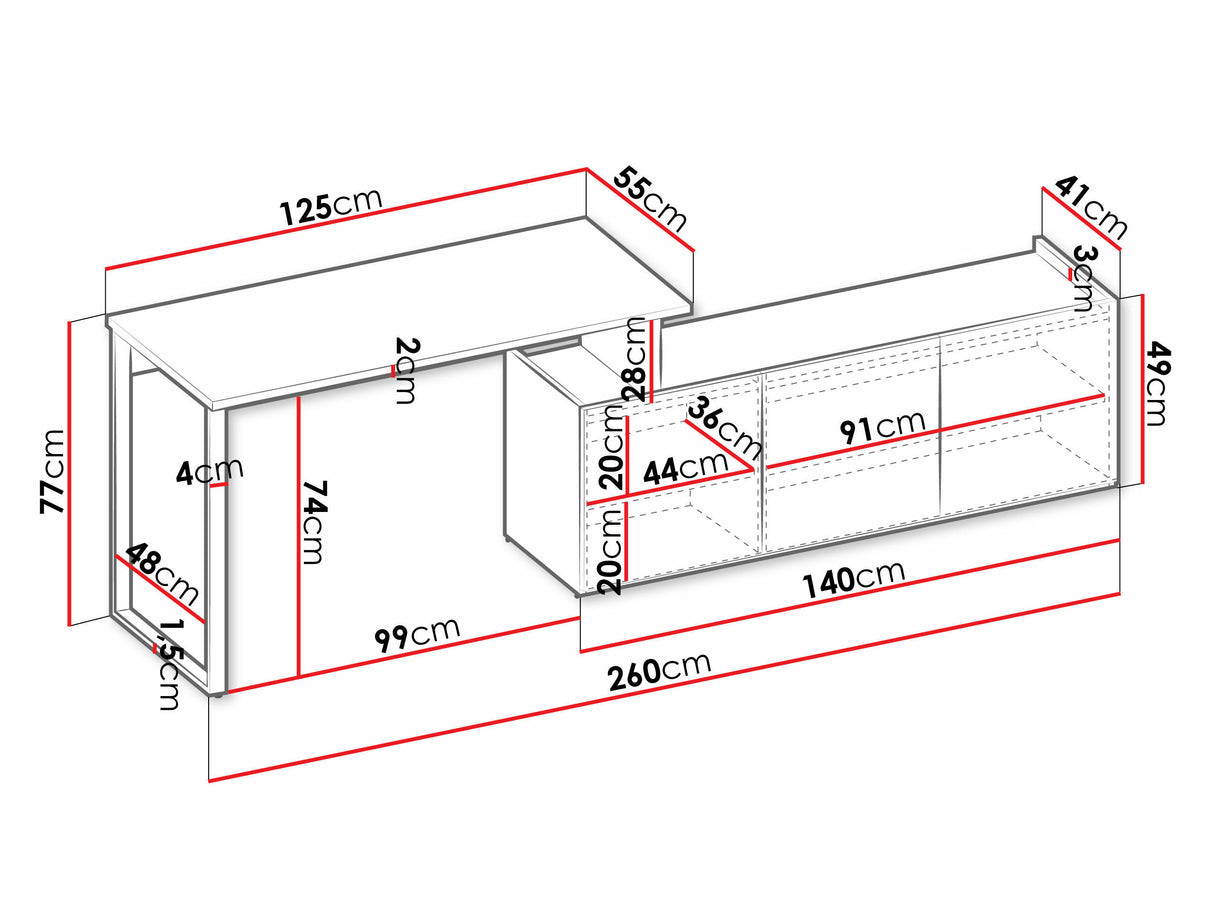 Kampinis darbo stalas 559201 4168293