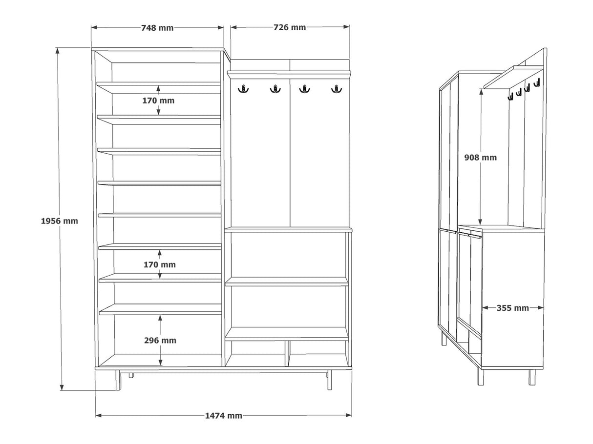 Prieškambario komplektas 603838