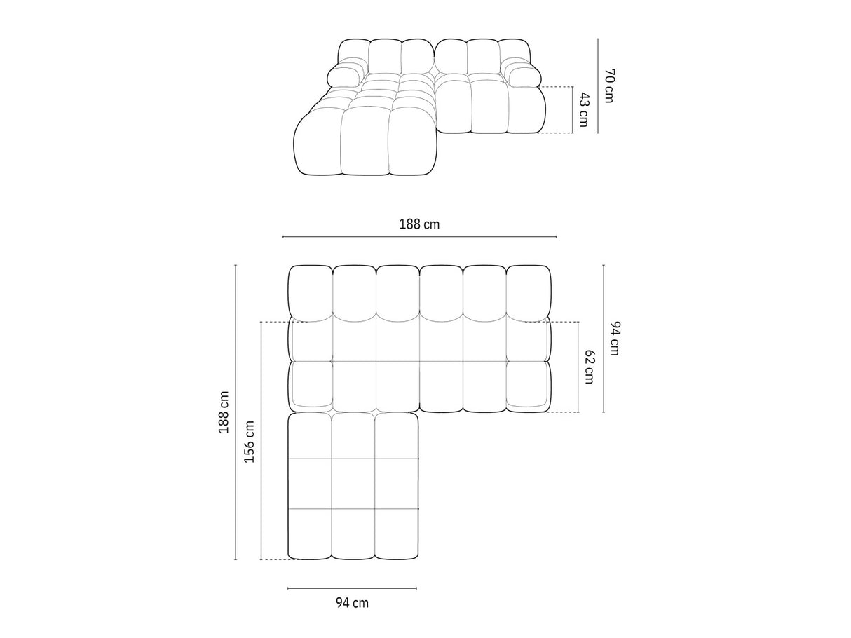 Modulinis minkštas kampas 539980