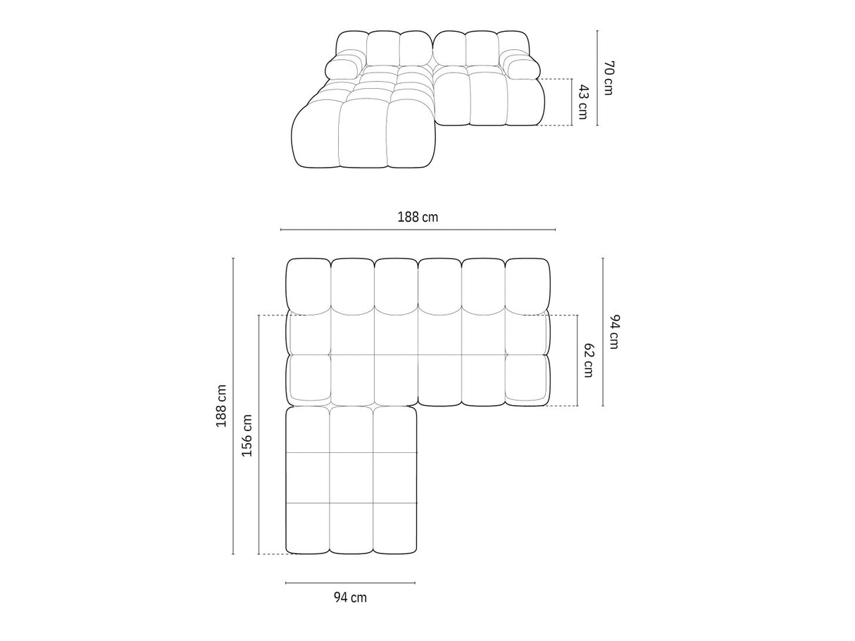 Modulinis minkštas kampas 539980