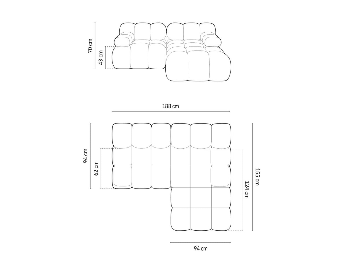 Modulinis minkštas kampas 540290