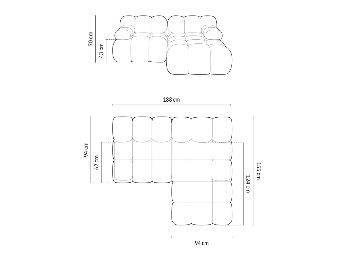 Modulinis minkštas kampas 540290