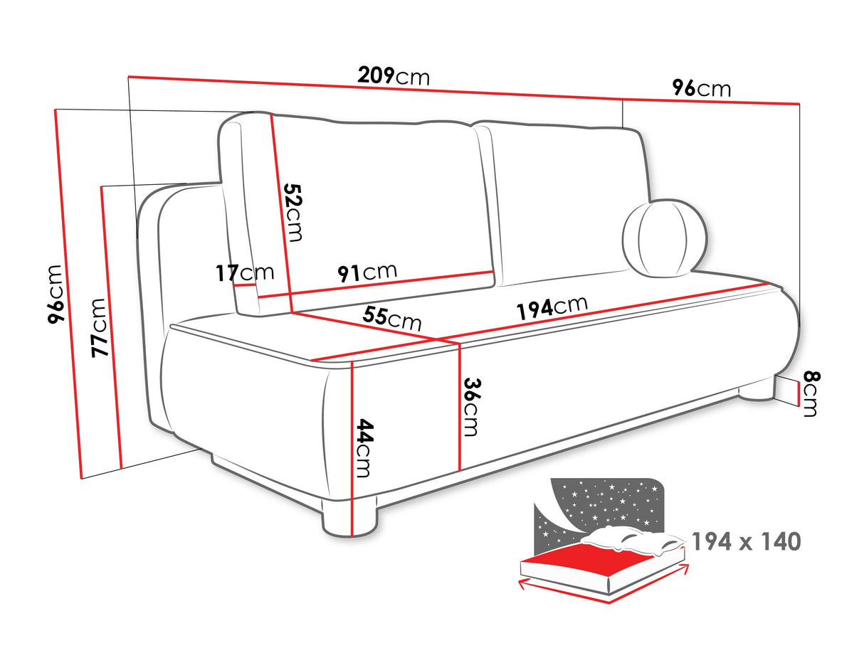Sofa lova 604801