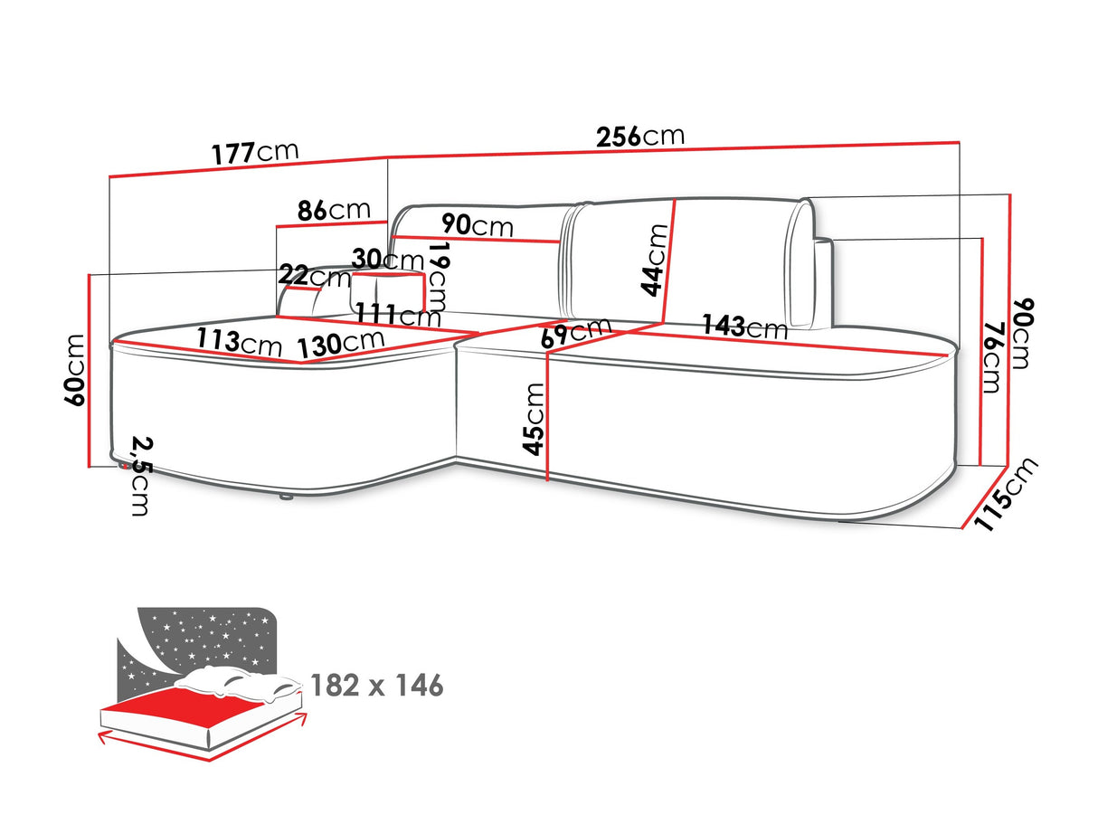 Minkštas kampas 608048