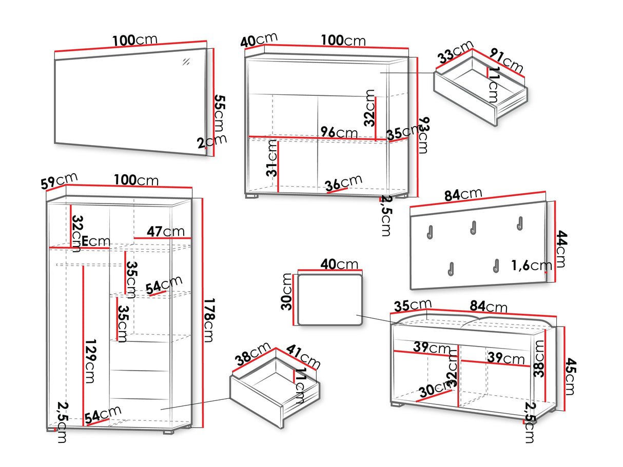 Prieškambario komplektas 574222