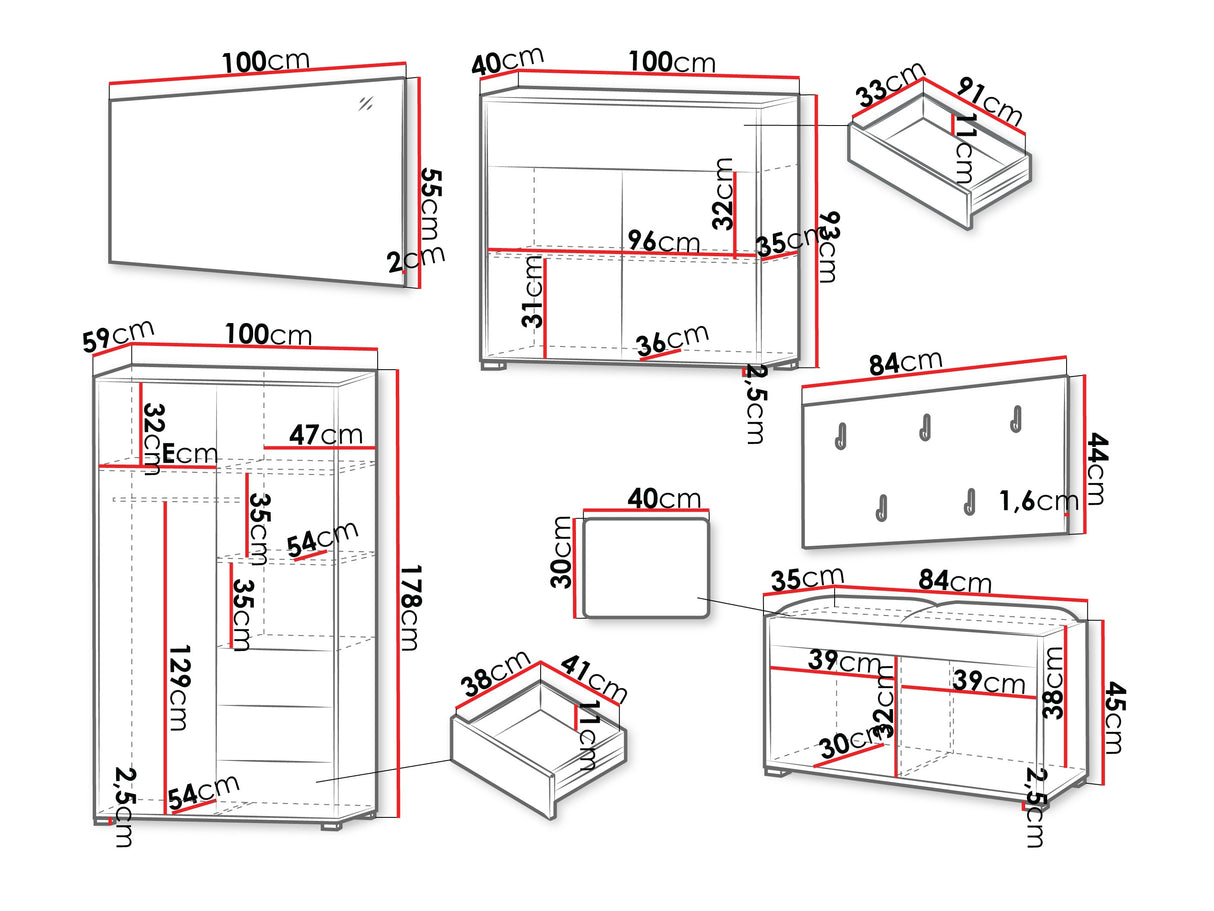 Prieškambario komplektas 574222