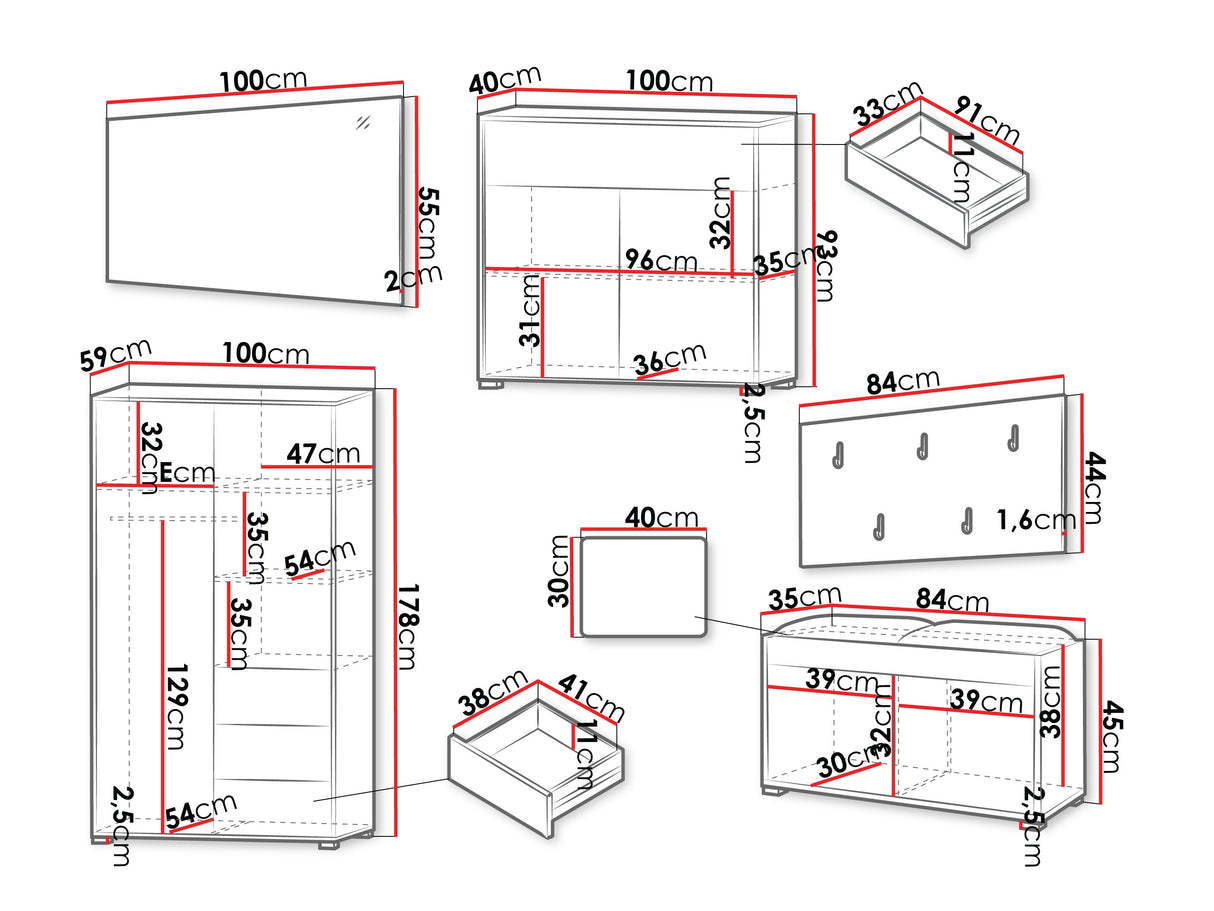 Prieškambario komplektas 574222