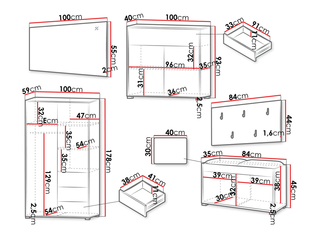 Prieškambario komplektas 574222