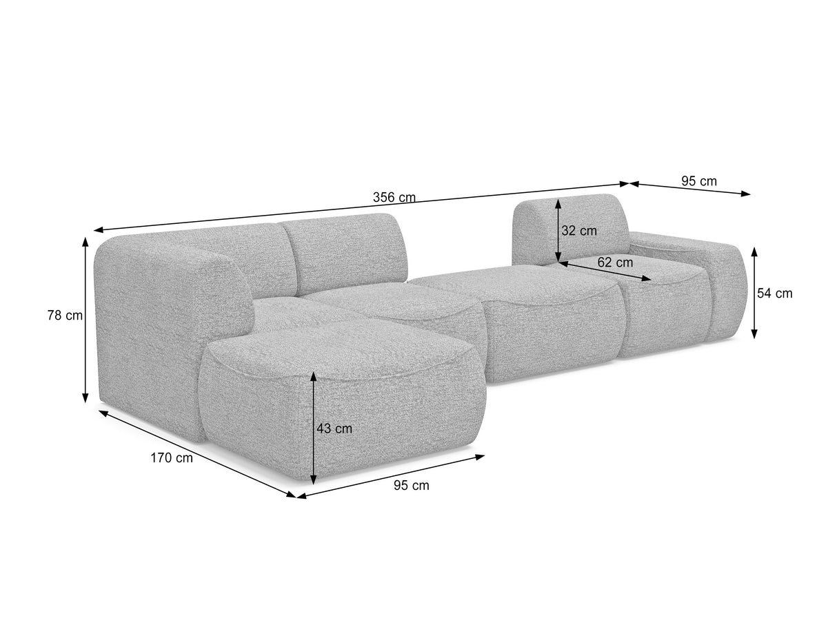 Modulinis minkštas kampas 614042