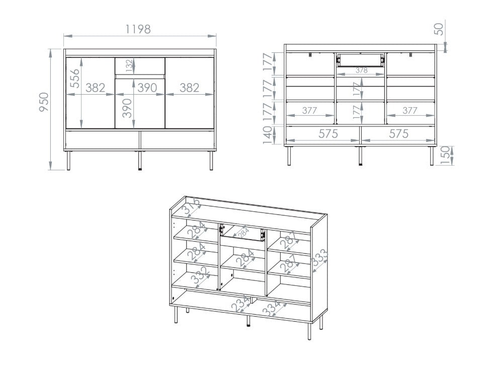 Batų lentyna 614041
