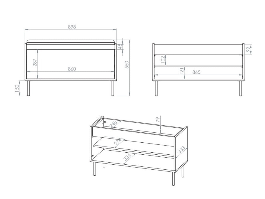 Batų dėžė 614066