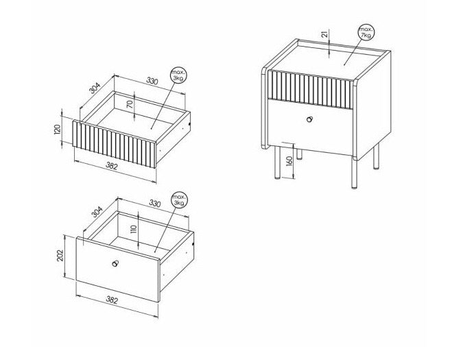 Naktinis staliukas 489414