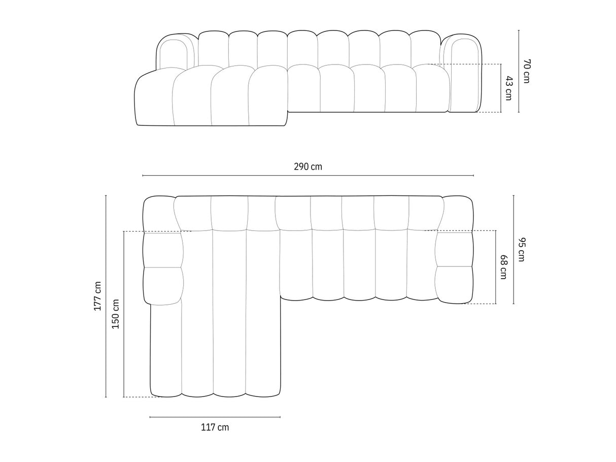 Modulinis minkštas kampas 592563