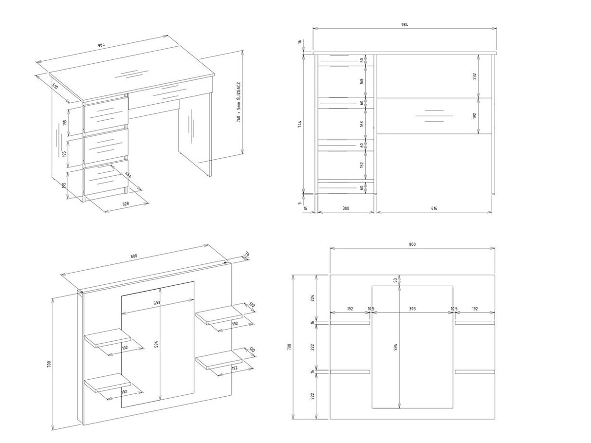Makiažo staliukas 621771