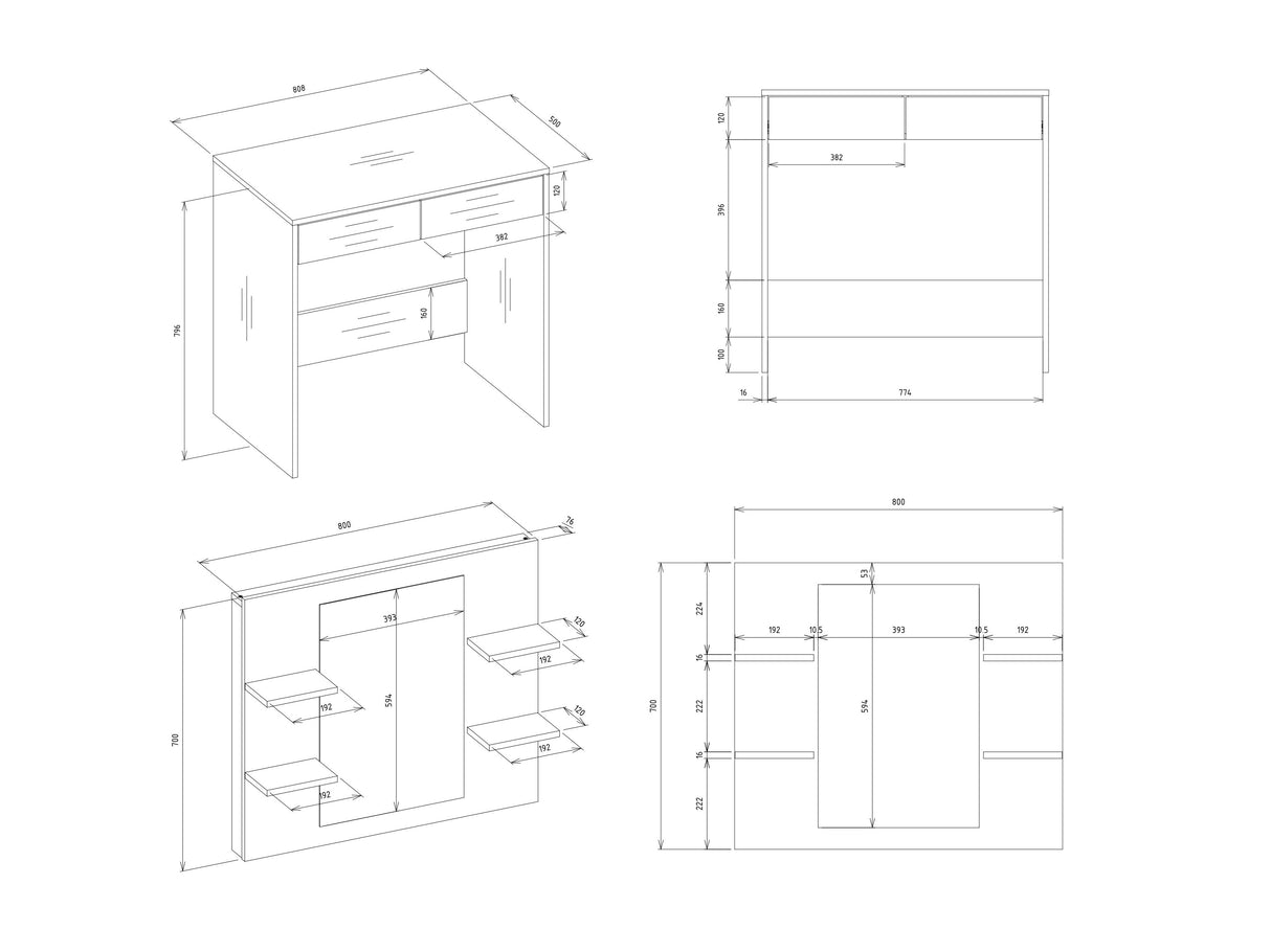 Makiažo staliukas 625203
