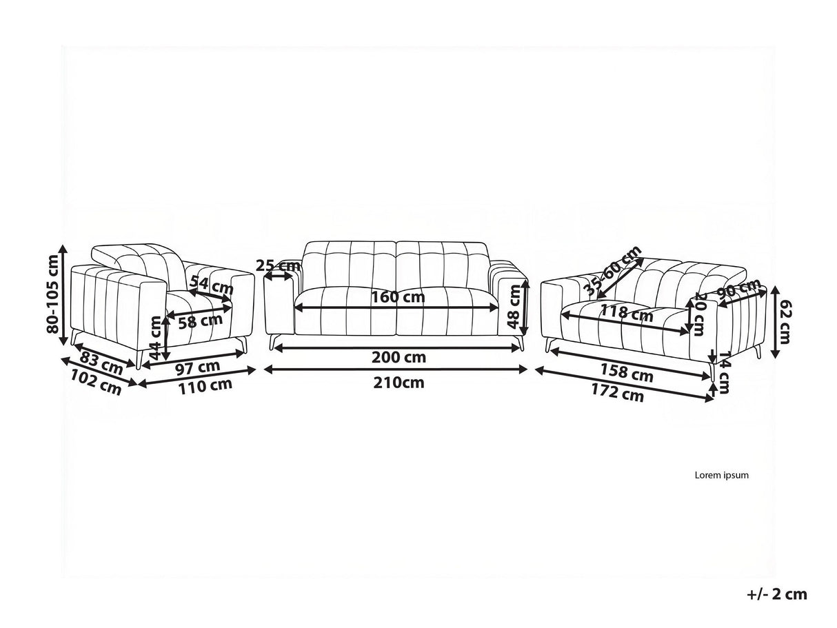 Minkštų baldų komplektas 628841