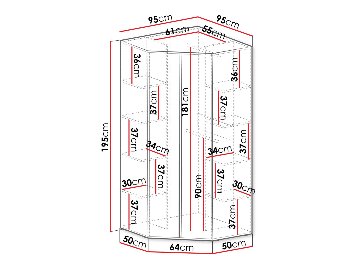 Kampinė spinta 629658
