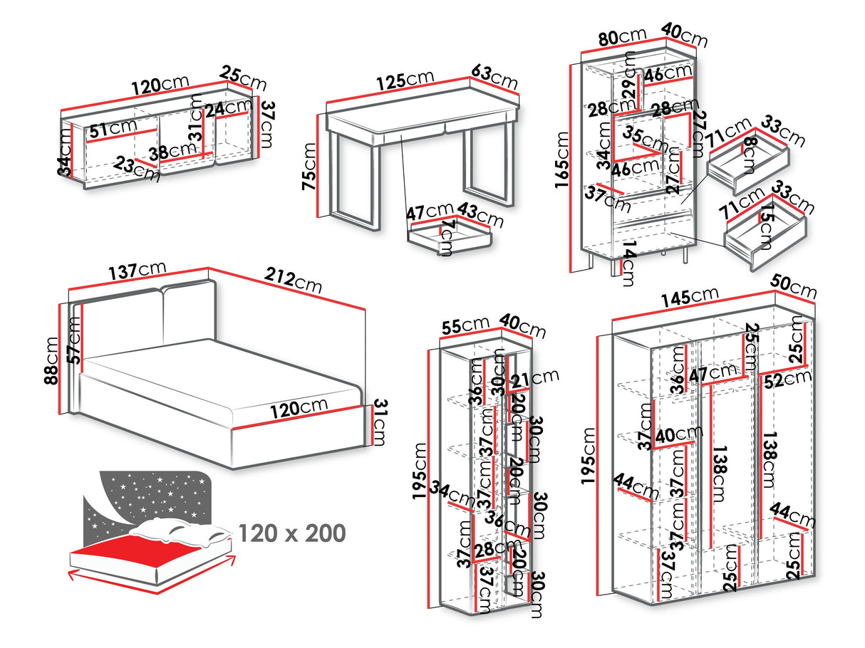Miegamojo komplektas 629842