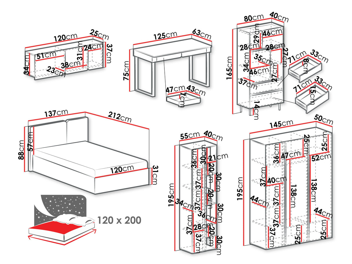 Miegamojo komplektas 629842