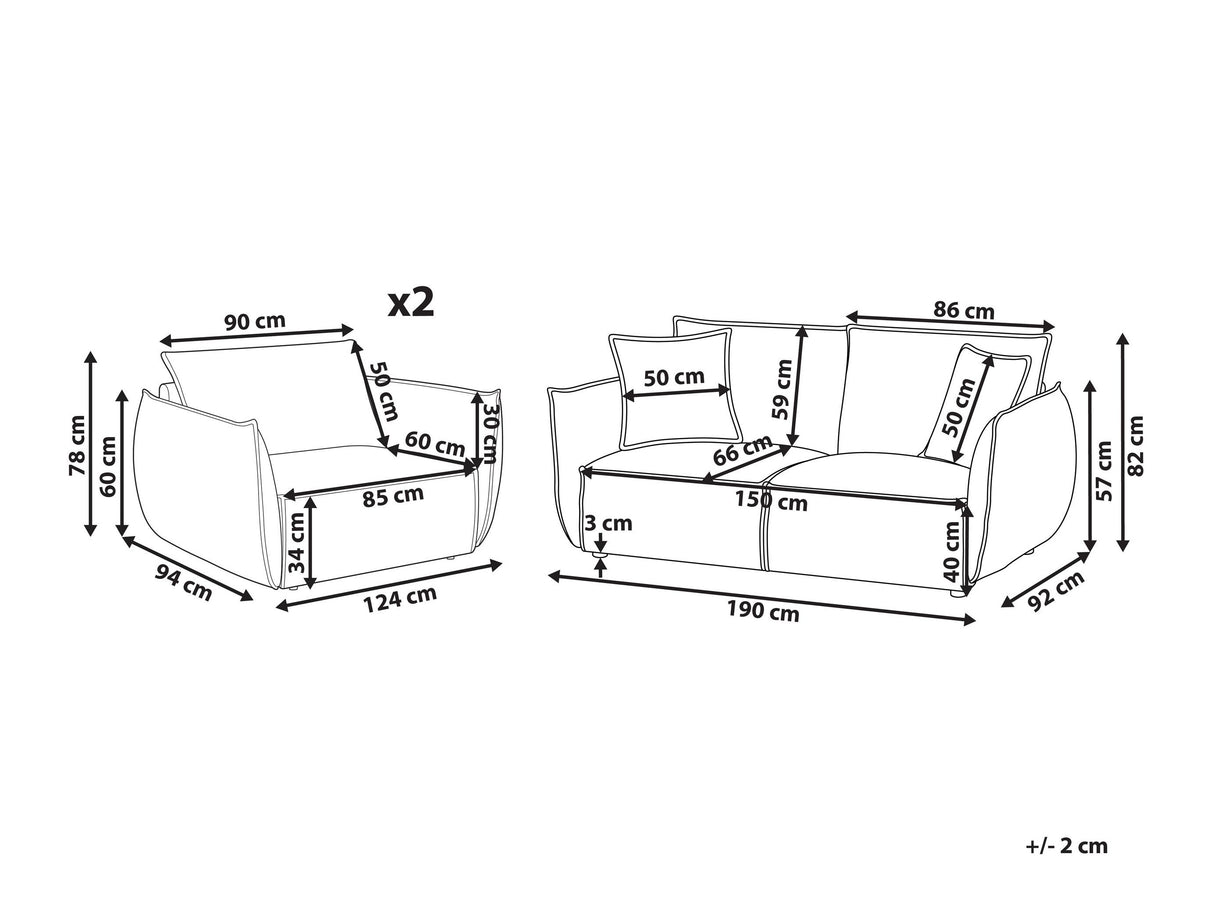 Minkštų baldų komplektas 629974