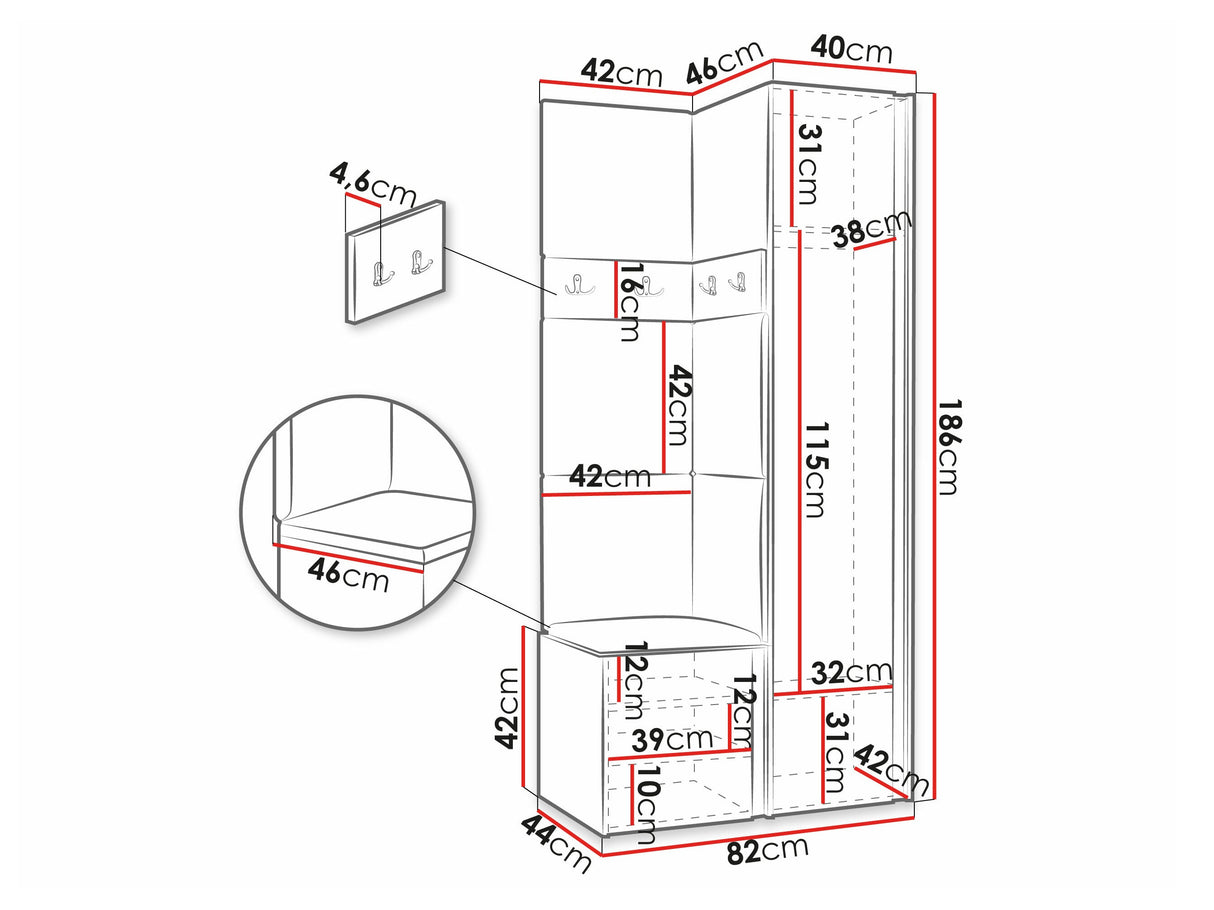Prieškambario komplektas 474520