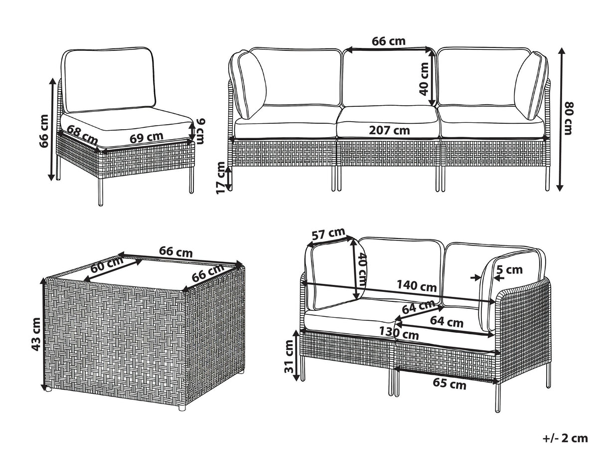 Lauko baldų komplektas 638834