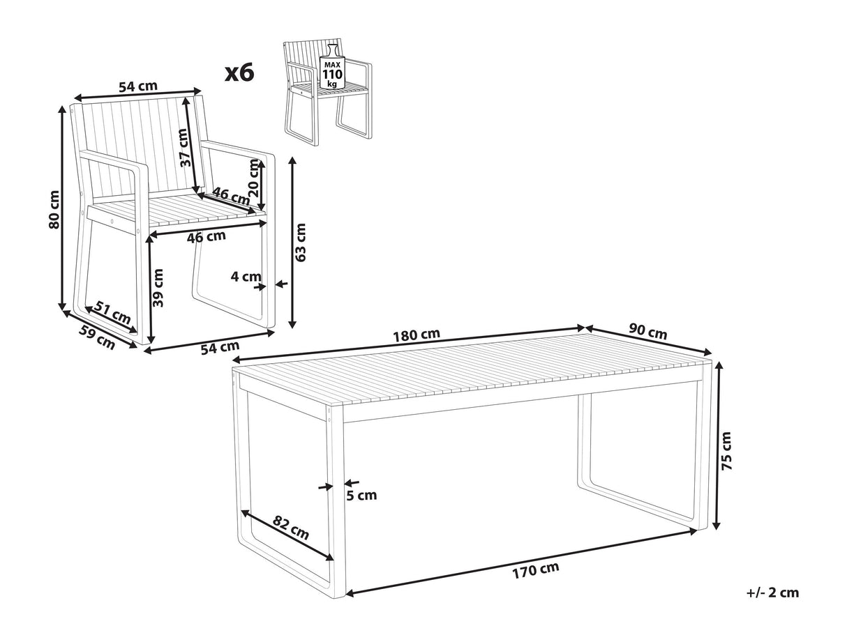 Stalo ir kėdžių komplektas 639202