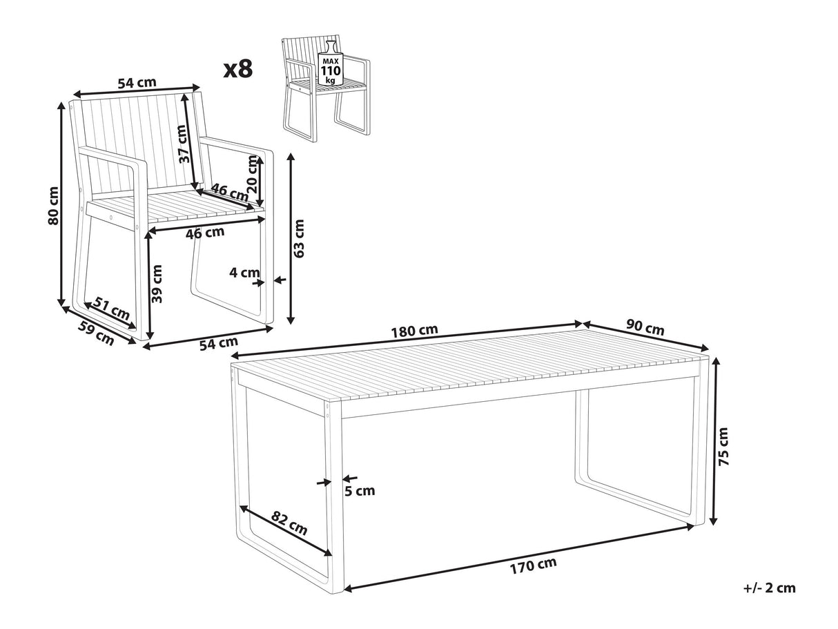 Stalo ir kėdžių komplektas 639329