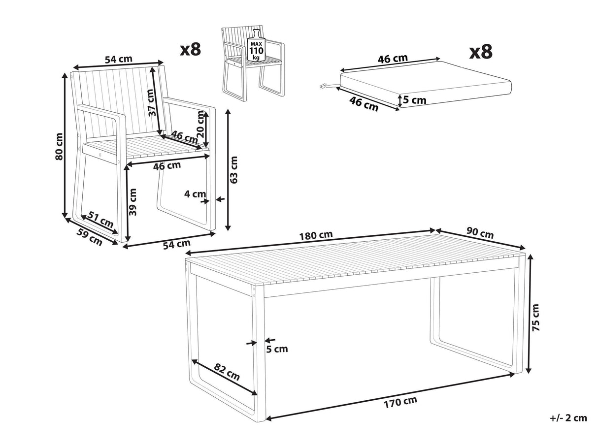 Stalo ir kėdžių komplektas 639381