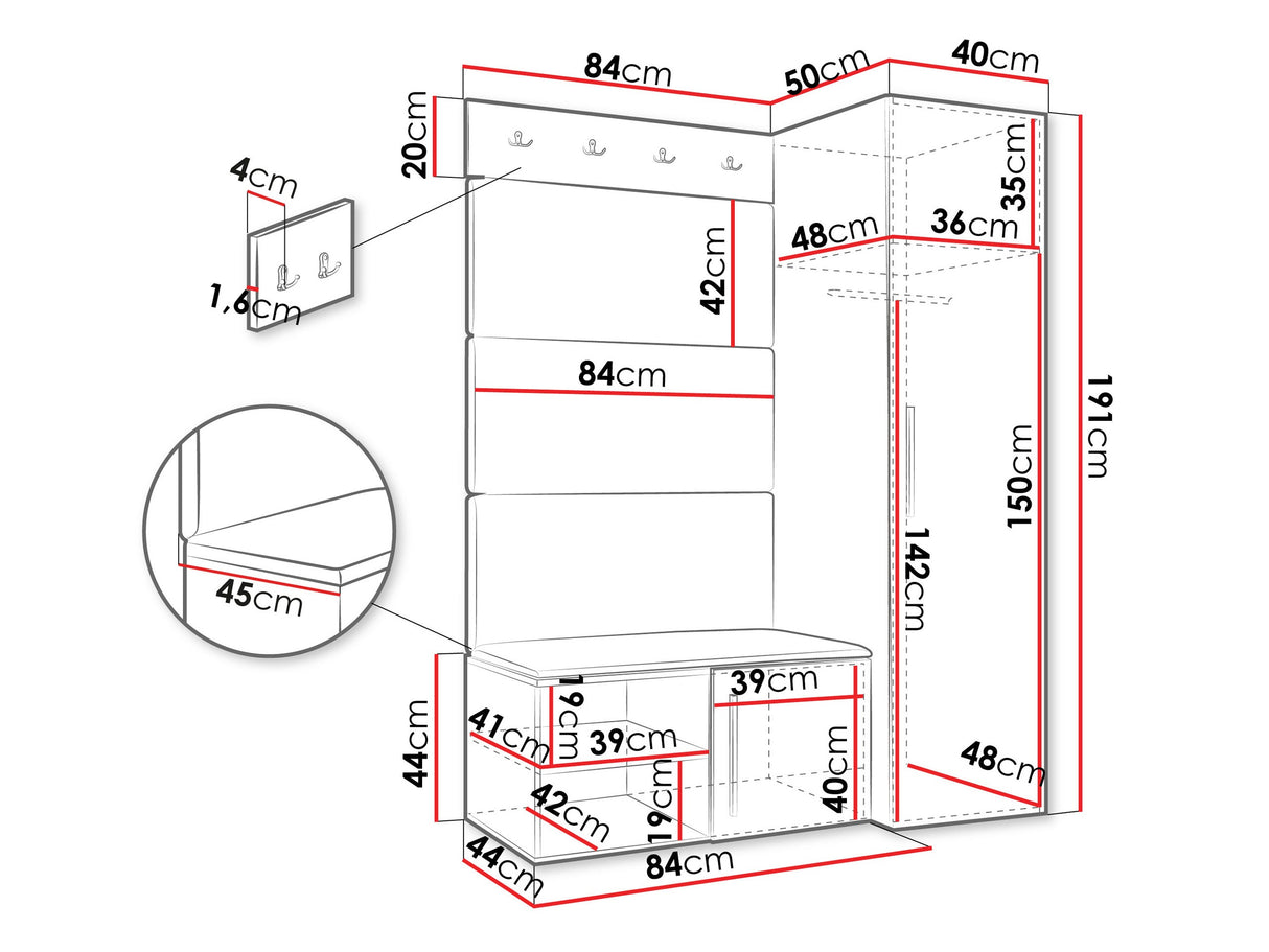 Prieškambario komplektas 597333