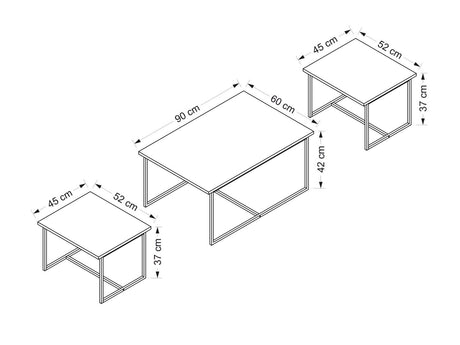 Žurnalinių staliukų komplektas 504773