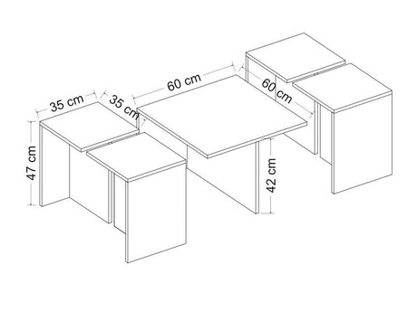 Žurnalinių staliukų komplektas 504872